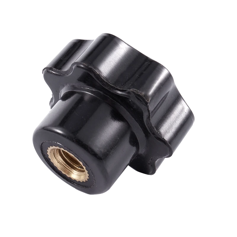 M6 x 25 мм Женская резьба пластиковая звезда головка Зажимная ручка джиг черный 8