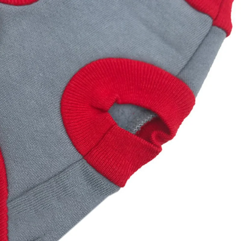 Красный жилет модный наряд собачий с буквами собаки флисовый теплый осенне