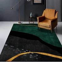 abstract green geometric stitching golden lines large size 2m living room carpet bedroom bedside plush rug customize floor mat
