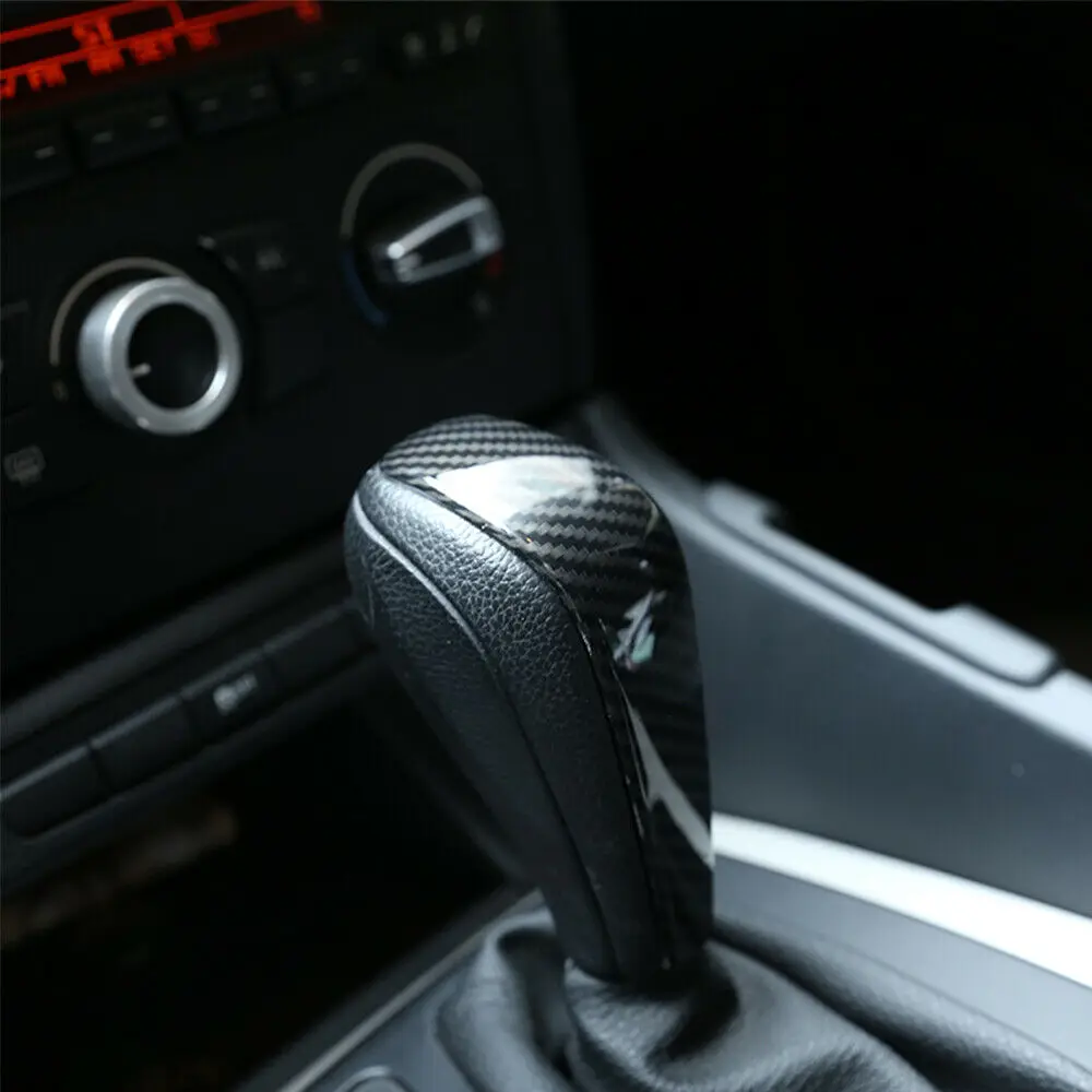 Carbon Fiber Style ForBMW 3 Series E90 E91 E92 E93 Gear Shift Knob Head Cover | Автомобили и мотоциклы