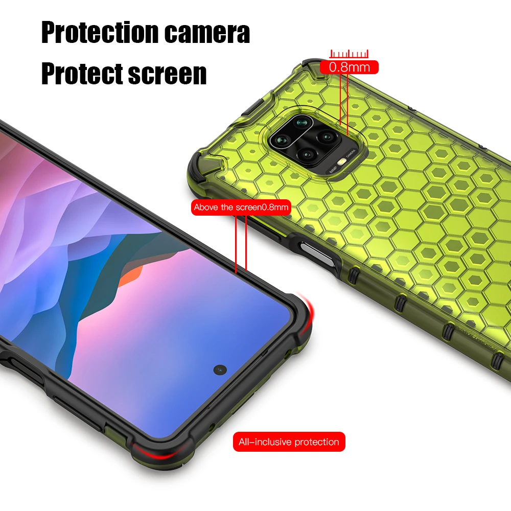 KEYSION Shockproof Case for Redmi Note 9S 9 Pro 8 Pro 9A 9C 8T 7 K20 Phone Cover for Xiaomi Mi 10T Pro A3 POCO X3 NFC F2 Pro M3
