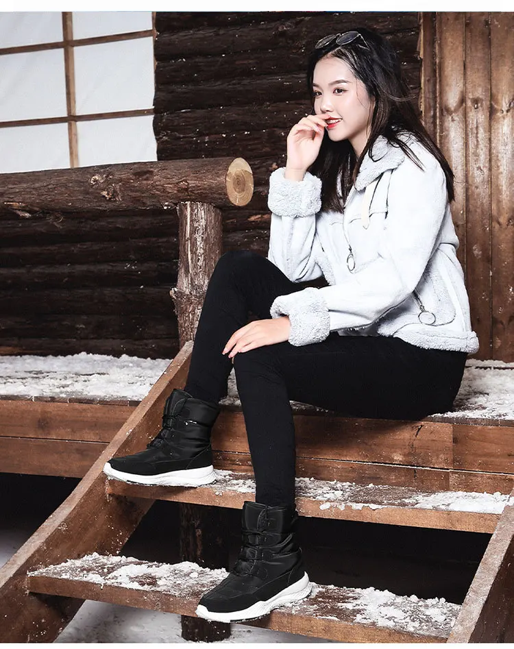 

Women's Shoes 42 Large Size Casual Waterproof Cotton Shoes Thick-soled Warm Snow Sports Shoes