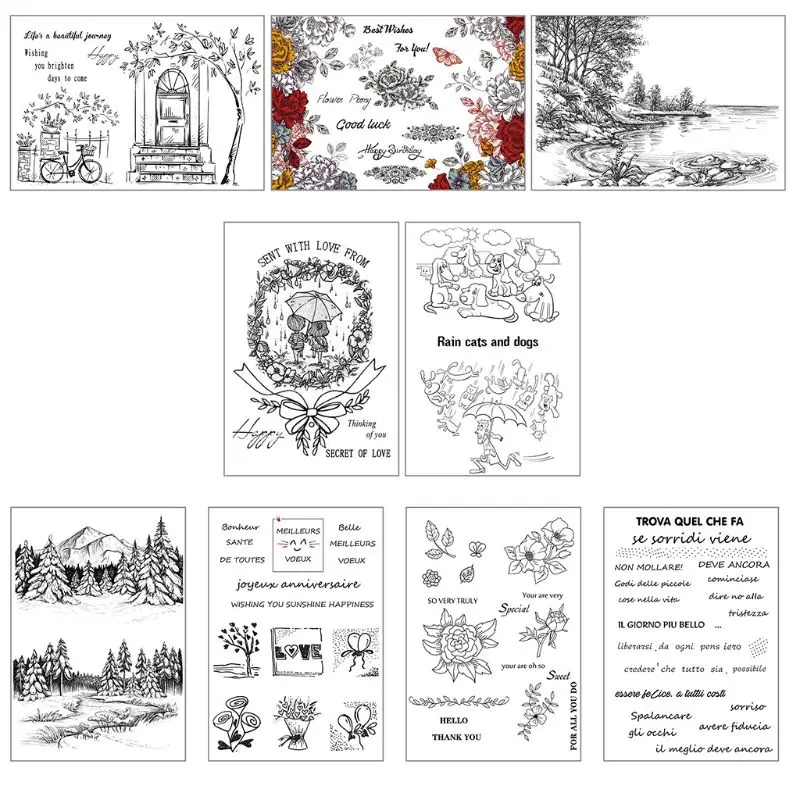 

Река берег озеро DIY силиконовая прозрачная печать фотоальбом Декор K0AB