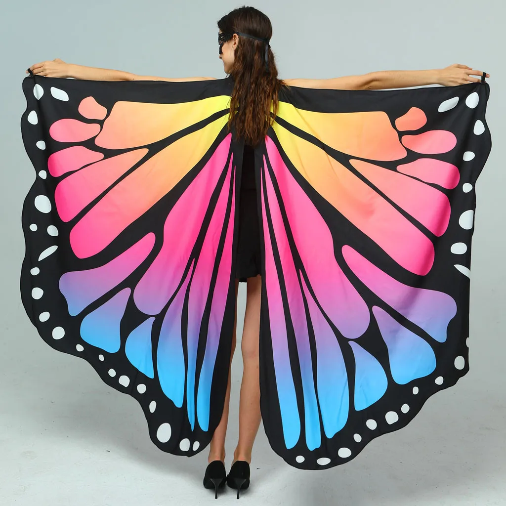 SAGACE чистая большая шаль-бабочка Женская шаль с крыльями волнистая для вечеринки
