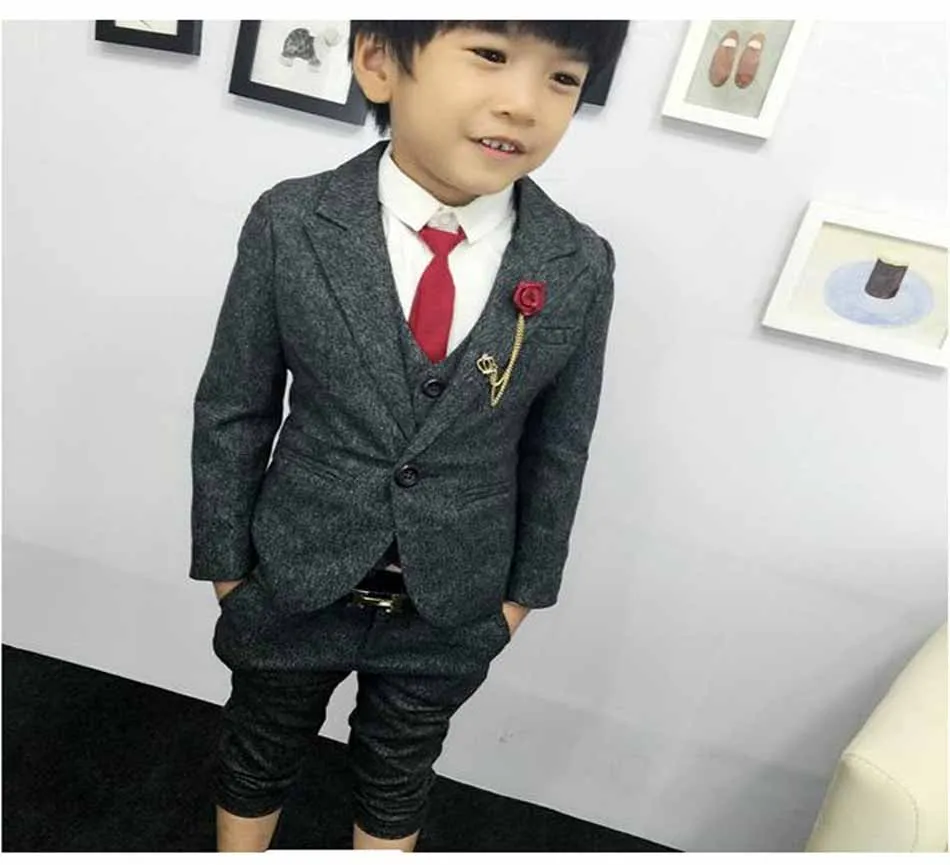 Детская одежда платье для свадьбы дня рождения мальчиков жилет брюки рубашка