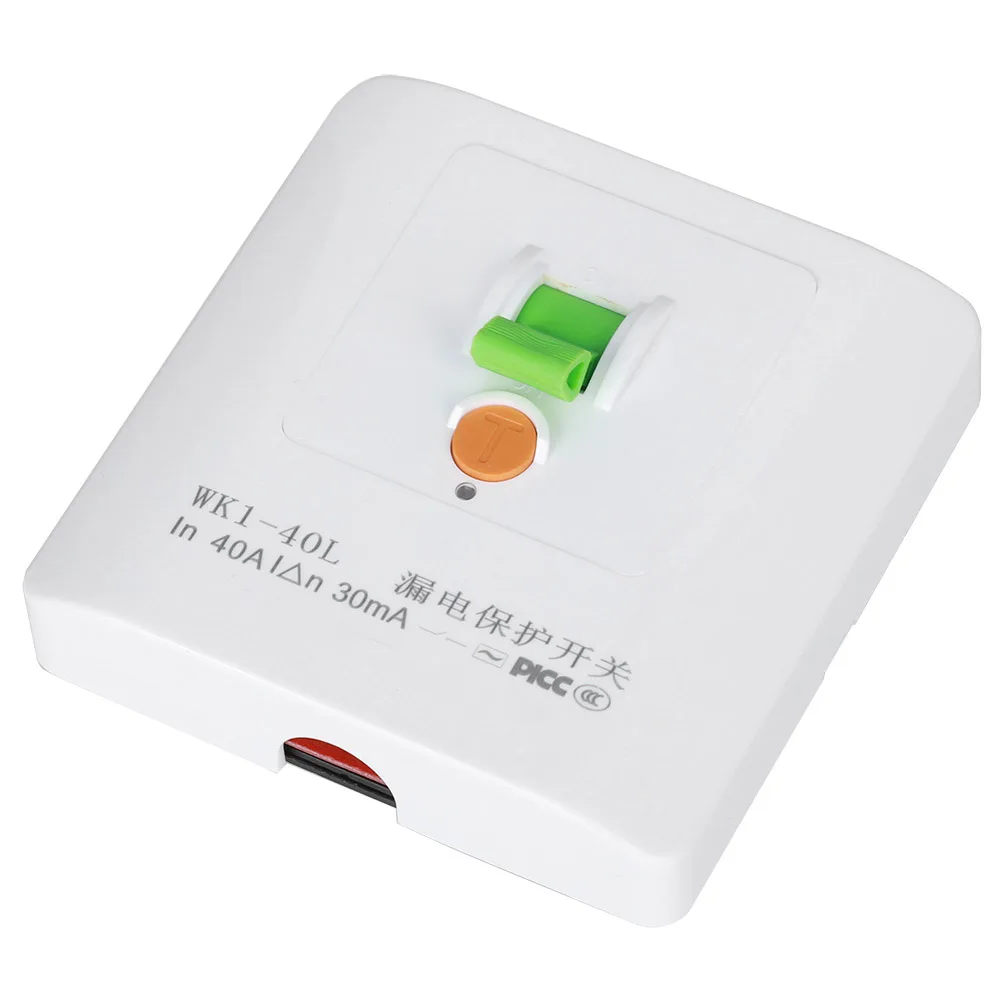 

Leakage Protector Switch 40A Electric Leakage Protector Wall Socket Switch for Conditioner Electric Water Heater