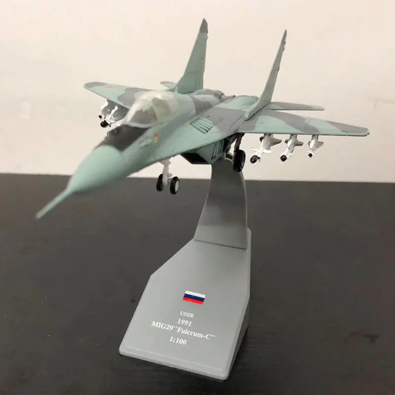 Амер 1/100 весы Россия МиГ-29 истребитель Литье металла военный самолет модель игрушки для сбора/подарок/украшение
