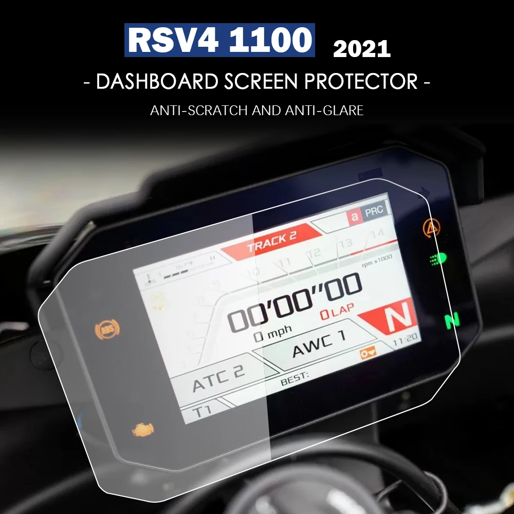 Protección de instrumentos de motocicleta para Aprilia RSV4 Factory 1100 Euro 5 2021, pantalla de clúster de arañazos, TFT LCD, Ultra claro, antideslumbrante