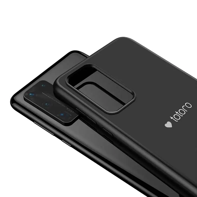 

For Huawei P40 P30 P20 Pro Lite E Plus 5G Bright Black Cover Studio Ghibli Totoro For Huawei P10 P9 P8 Lite Phone Case