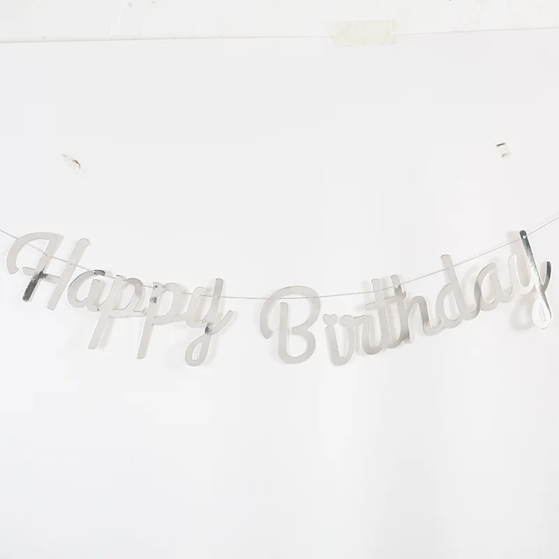 

Happy Birthday Banner Birthday Party Decoration Kids 1st Birthday Boy Girl Baby Shower Bunting Fabric Flags Garland