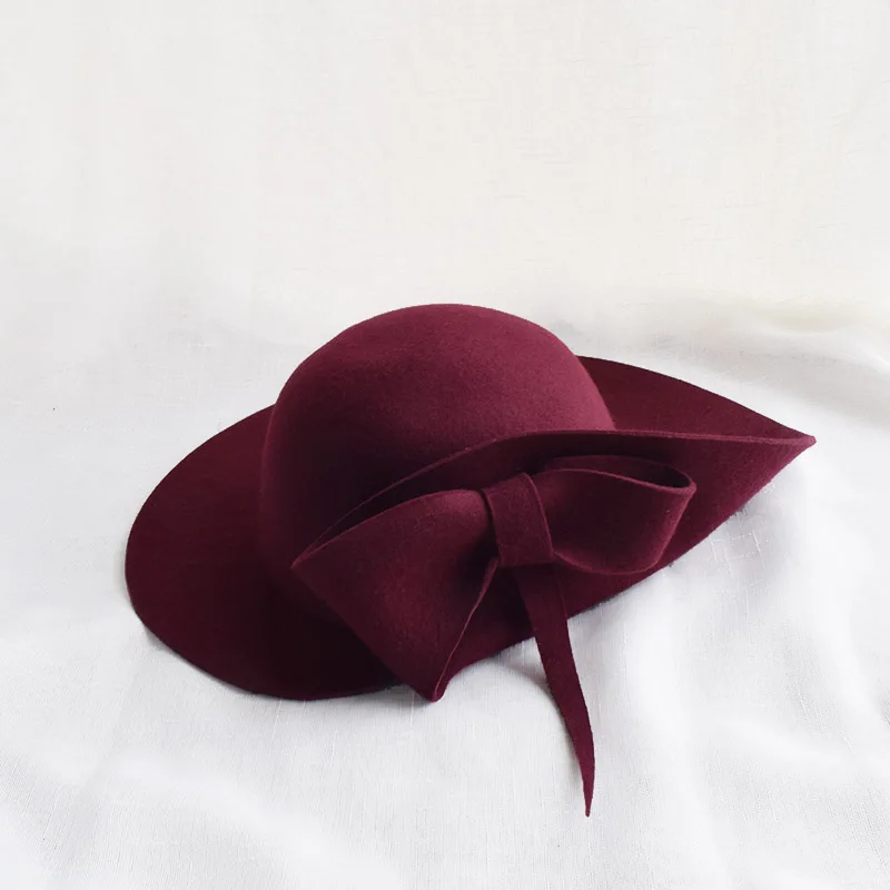 Шляпа фетровая женская широкополая шерстяная ELDW032 | Аксессуары для одежды