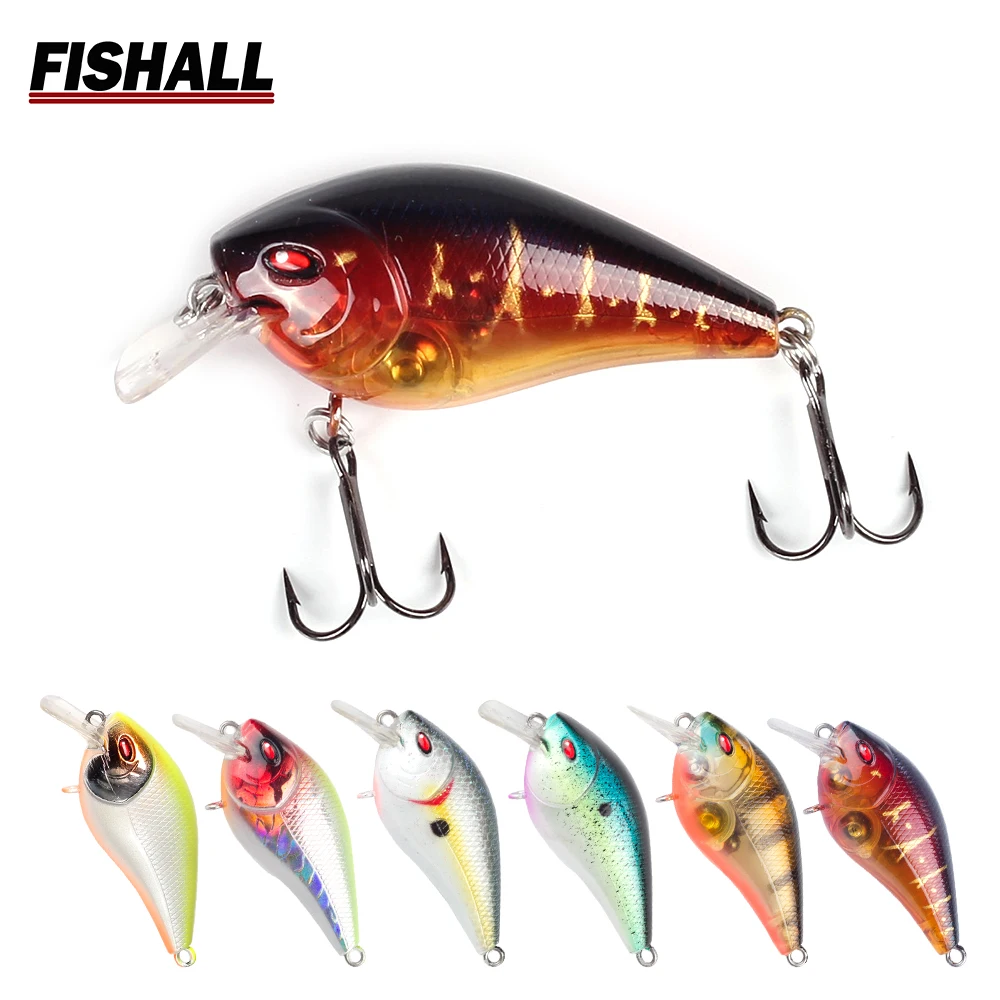 

New Designed Square Bill Crank Wobbler 50mm 8.5g 55mm 10g Floating Depth 0.8m 1.0m Rattle Sound Fishing Lure for Bass Pike