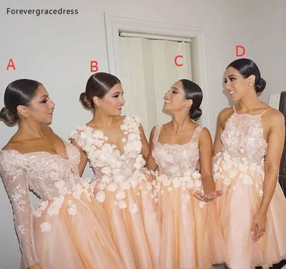 2019 высококачественное платье подружки невесты длиной до колена новые свадебные