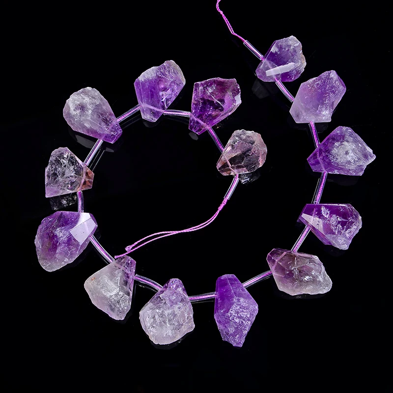 

15-30 X 20-35mm Loose Gem Natural Amethyst Shape Faceted Gemstone Pendant For Jewelry DIY Bracelet Necklace Unique