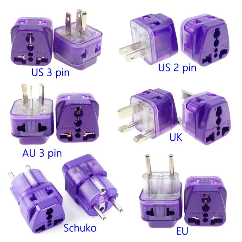 Универсальный переходник для путешествий 2-сторонний выходной разъем питания