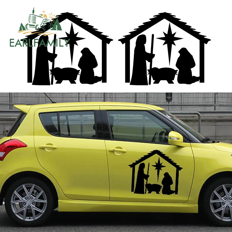 EARLFAMILY 58 см x 54 13 2x Рождественский графический (по одному с каждой стороны)