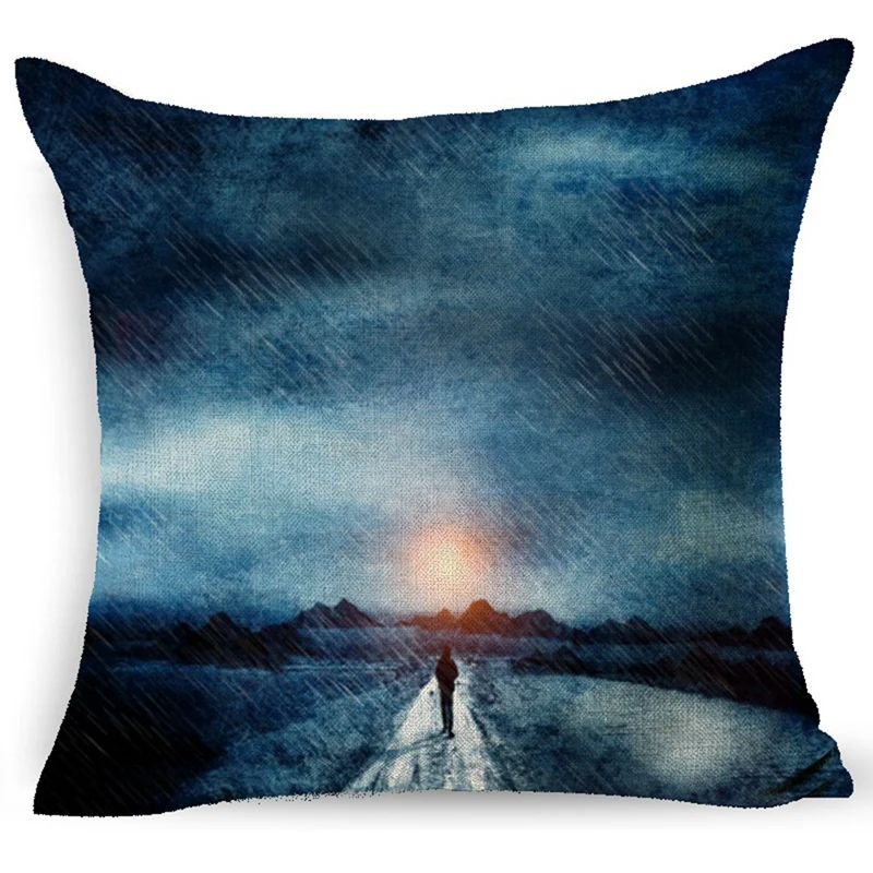 Уютная домашняя декоративная подушка из хлопка и льна наволочки покрывало утро