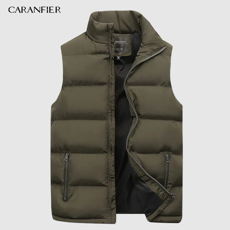 801 Vest green Мужская парка CARANFIER, Прямая поставка, модная мужская зимняя куртка, пальто с капюшоном, теплое мужское зимнее пальто, повседневное облегающее Мужское пальто - Цвет: 801 Vest green