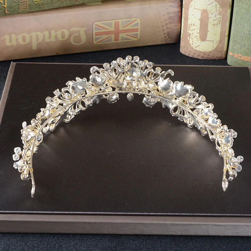 SLBRIDAL Ручная Работа винтажные Стразы в стиле барокко Хрустальная свадебная тиара