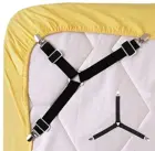 Держатель для простыни 4 шт., угловые ремни, зажимы для чехла на матрас, для фиксации простыней на месте, регулируемые эластичные фиксаторы