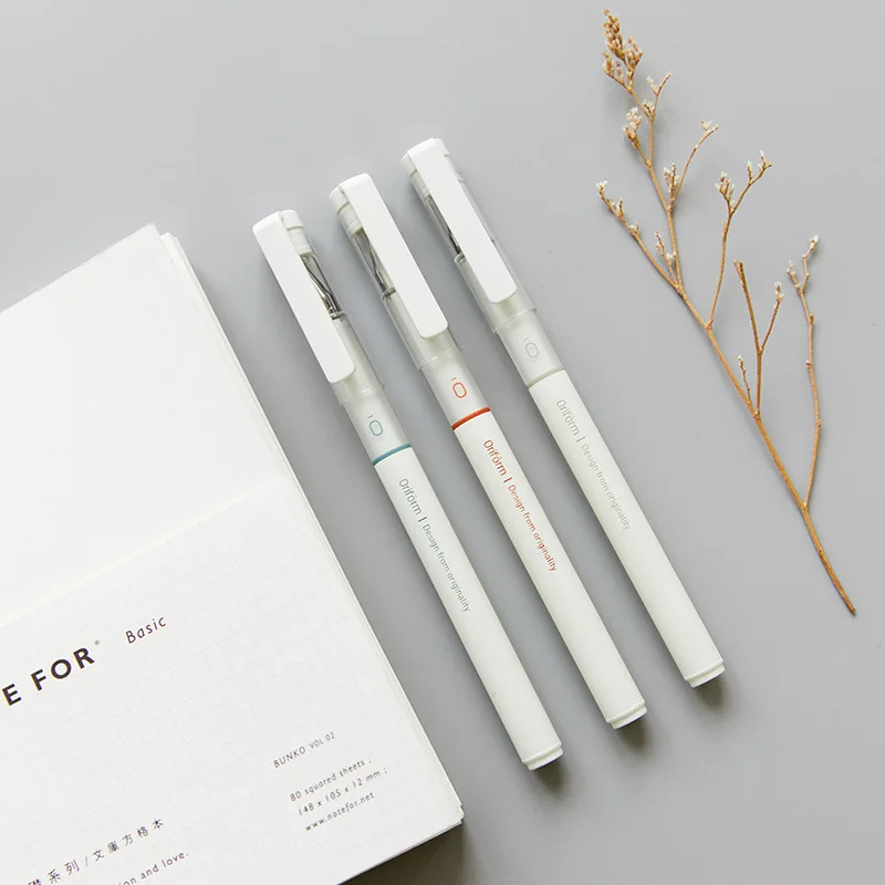 Ручка гелевая в стиле MUJI 0 5 черно белая с узором| |