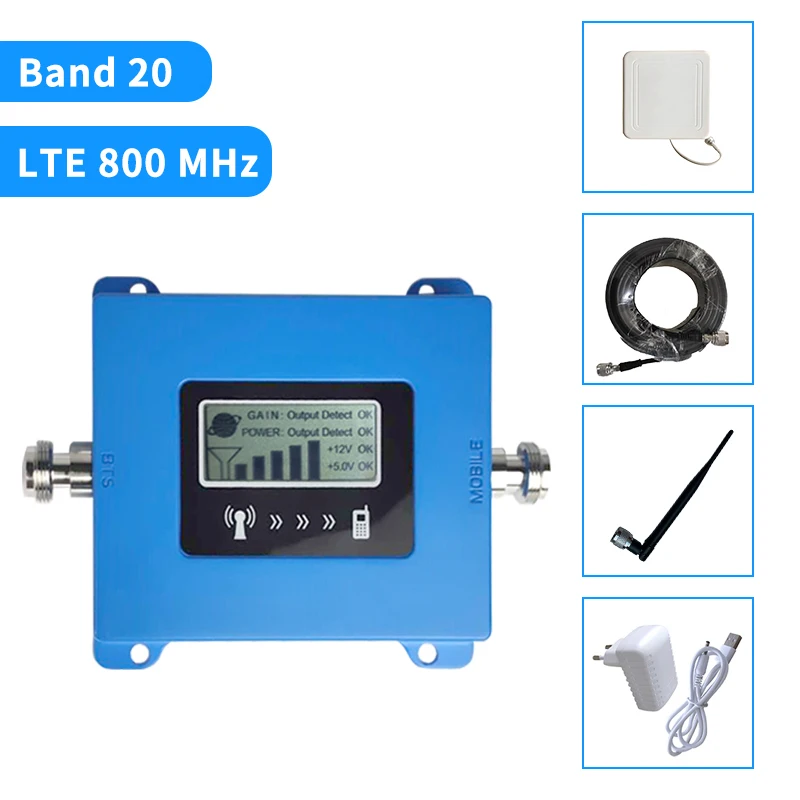 4g Lte 800 mhz Band 20 4G усилитель MHZ FDD Европа мобильный телефон сигнала Сотовый