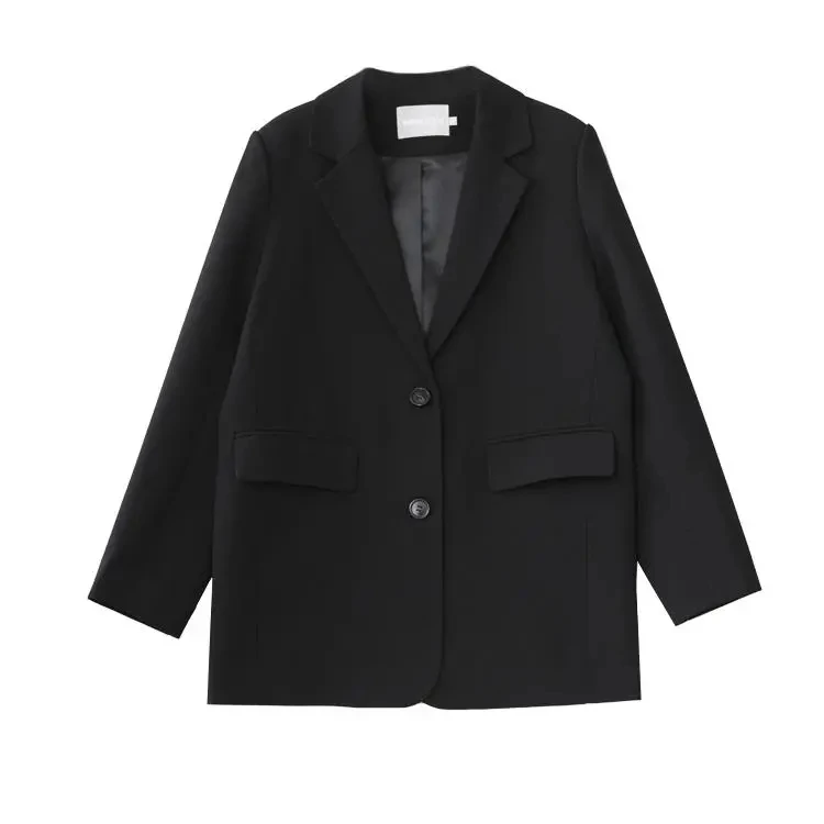

2021Korean Version of The New Suit Jacket Women's Thin Blue-breasted Casual Temperament Suit Jacket Women Blazer Office Business