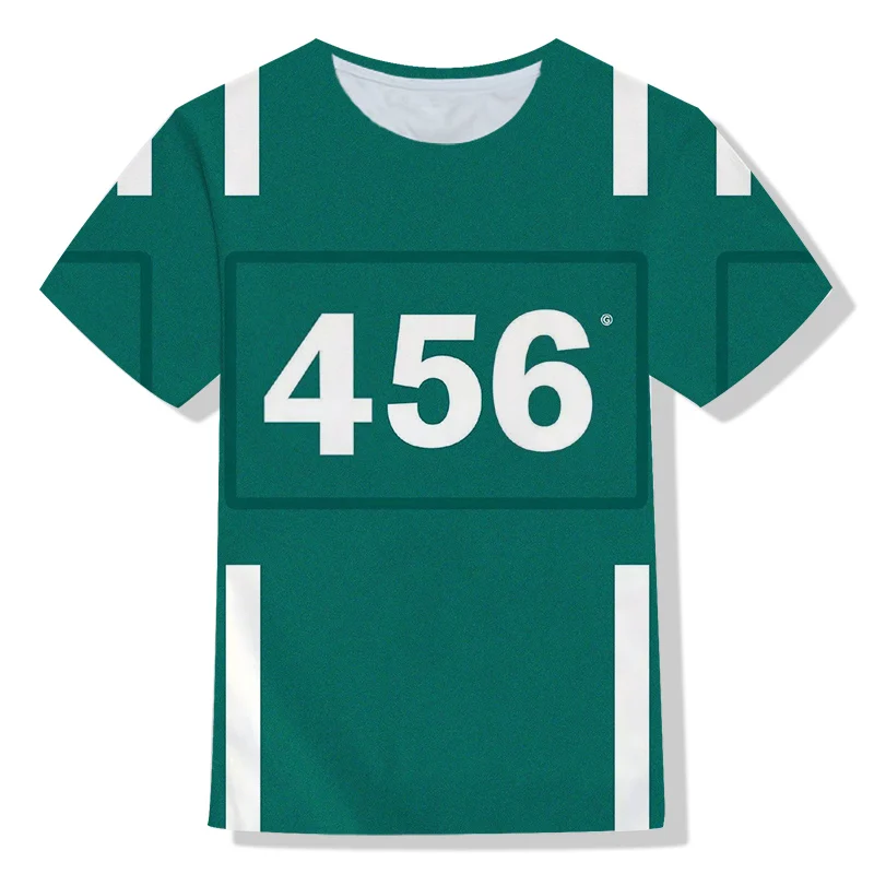 

Squid Game 2021 New Fashion Boy girl Top Squid Game Merch 456 626 T-Shirt Summer Short Sleeve Shirt for Men and Women Streetwear