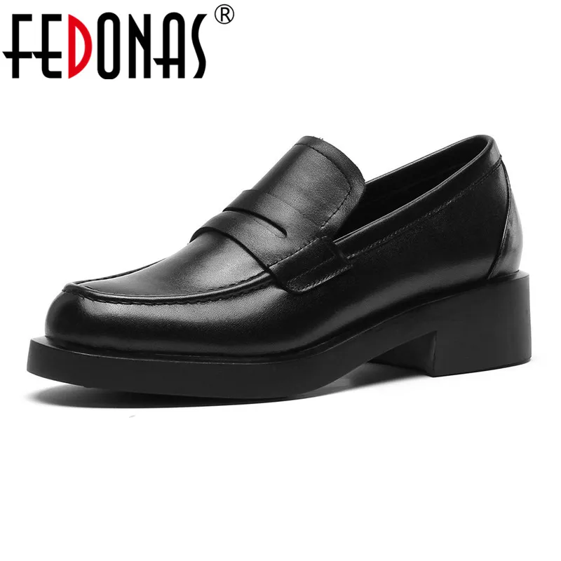Женские туфли лодочки в римском стиле FEDONAS черные повседневные офисные из