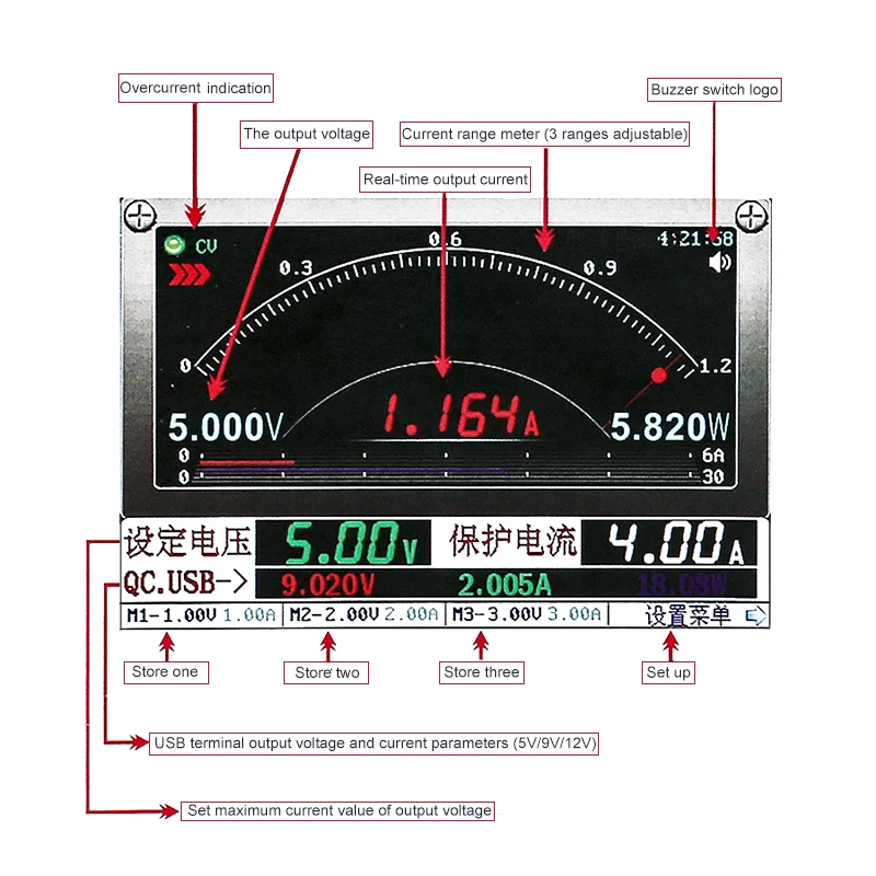 JDI 3006 обновление 30V 6A интеллигентая (ый) Напряжение Регулятора Тока осциллограф с