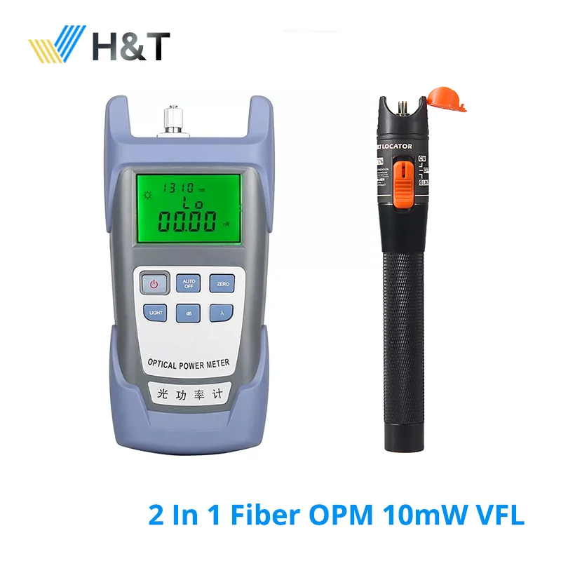 2 в 1 волоконно оптический FTTH инструмент 10 км Визуальный дефектоскоп и AUA 9