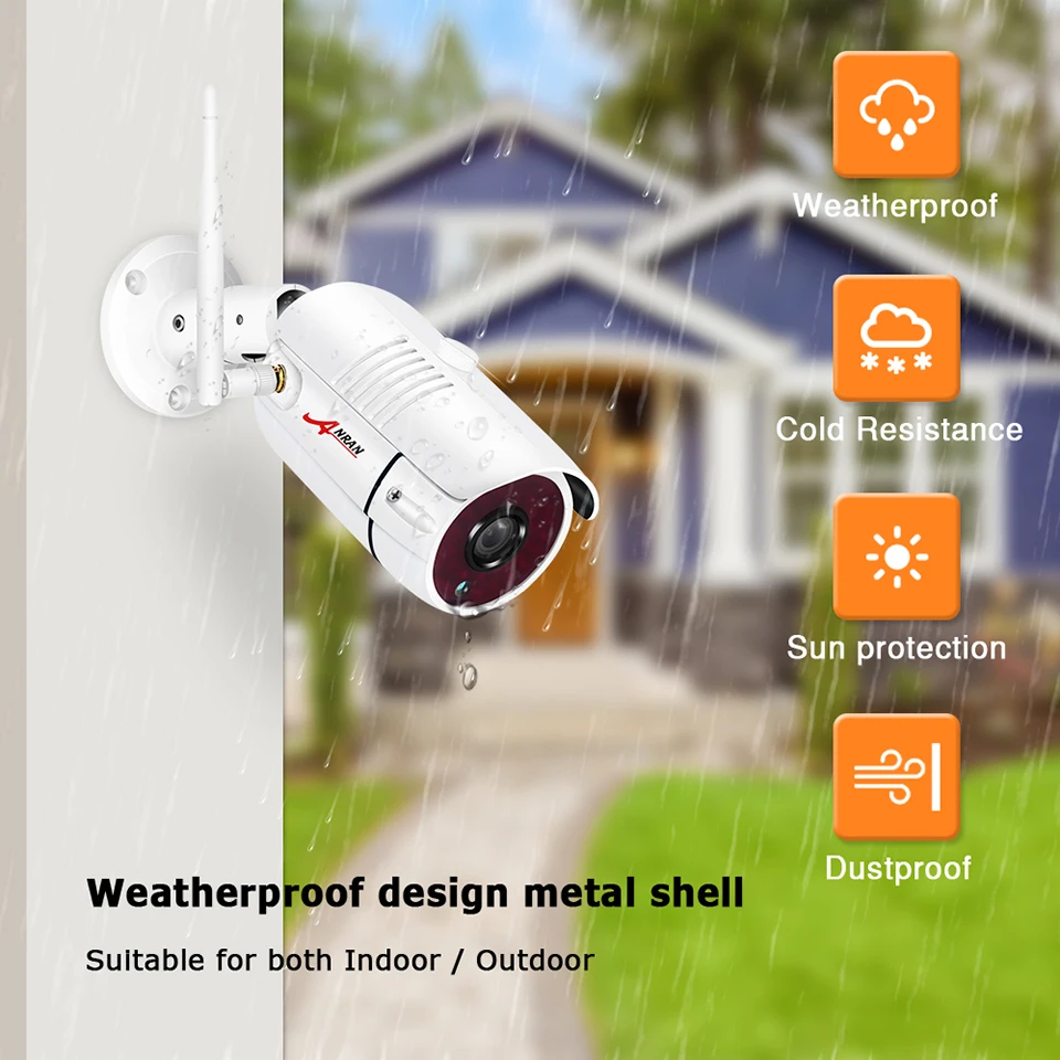 ANRAN 5MP Беспроводной NVR Комплект охранной камеры системы 1920P наружного