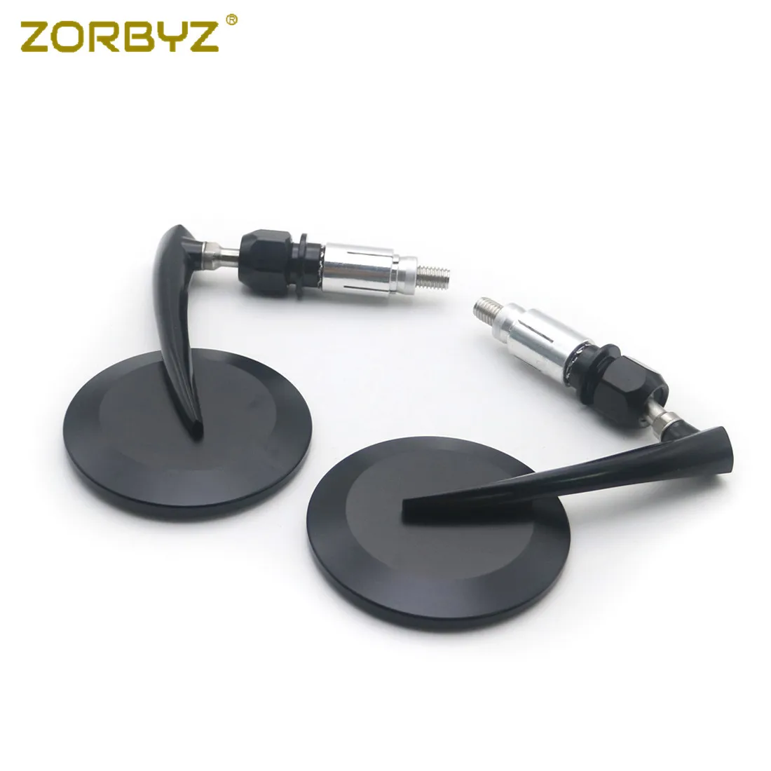 ZORBYZ 7/8 &quot22 мм Ретро черная круглая ручка БАР КОНЕЦ ЗАДНЕГО вида боковые зеркала