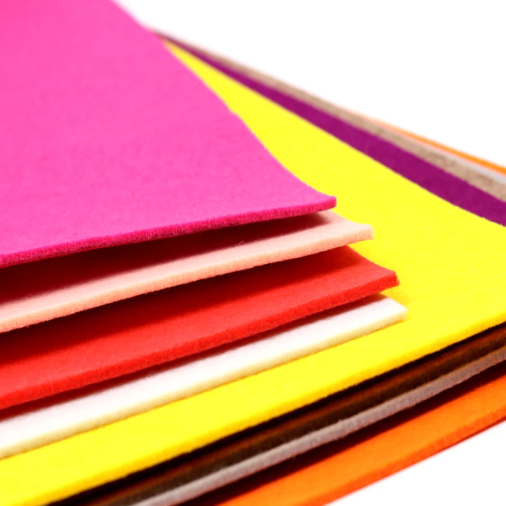 Фетровая ткань 2 шт. нетканый материал 3 мм для рукоделия шитья лоскутного разных