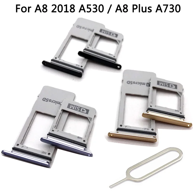 Для SAMSUNG Galaxy A8 2018 A530 / Plus A730 новый лоток для карт Micro SD адаптер Держатель Новый SIM