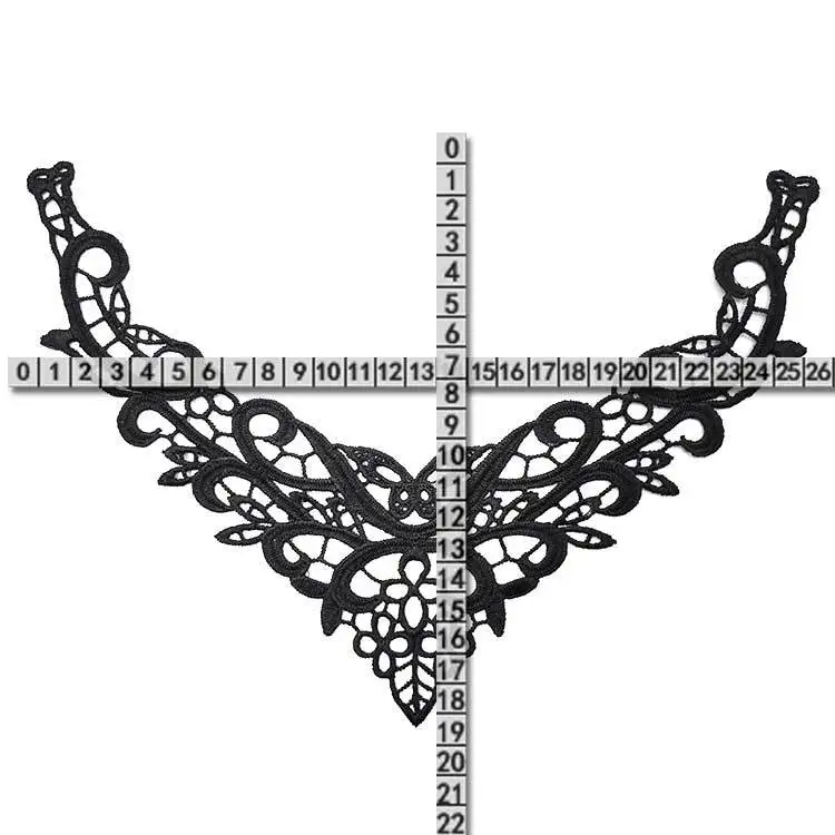 Вышивка шеи воротник diy поддельные съемные воротники водорастворимые Женская