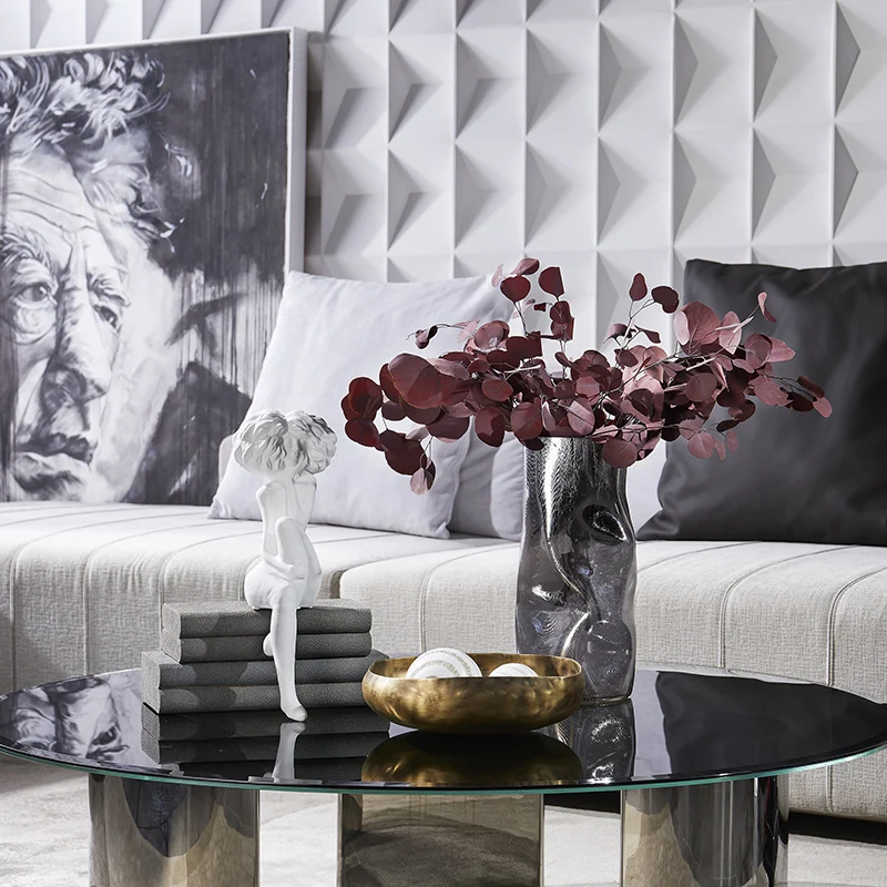 

Nordic Meditation Beauty Statue Ornament Creative Artwork Sculpture Simple Figure Decoration Home Decor Character Accessories