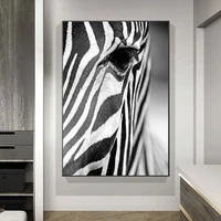 abstract black and white african zebra animal canvas painting wall art print and poster wall art picture for living room cuadros