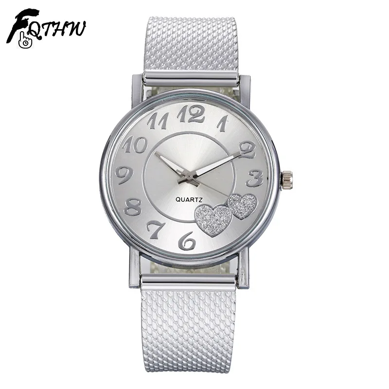 

Fashion Luxury Watch Ladies Elegant Peach Heart-Shaped Casual Quartz Wristwatch Top Brand Mesh Strap Watches Rirl Gift Relojes