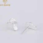 Дизайнерские креативные шлепанцы XIYANIKE из стерлингового серебра 925 пробы, модные маленькие серьги-обручи, геометрические украшения