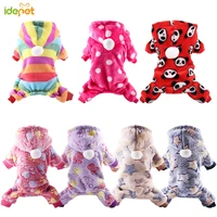 dog clothes pajamas fleece jumpsuit winter dog clothing four legs warm pet clothing outfit small dog star costume apparel 30