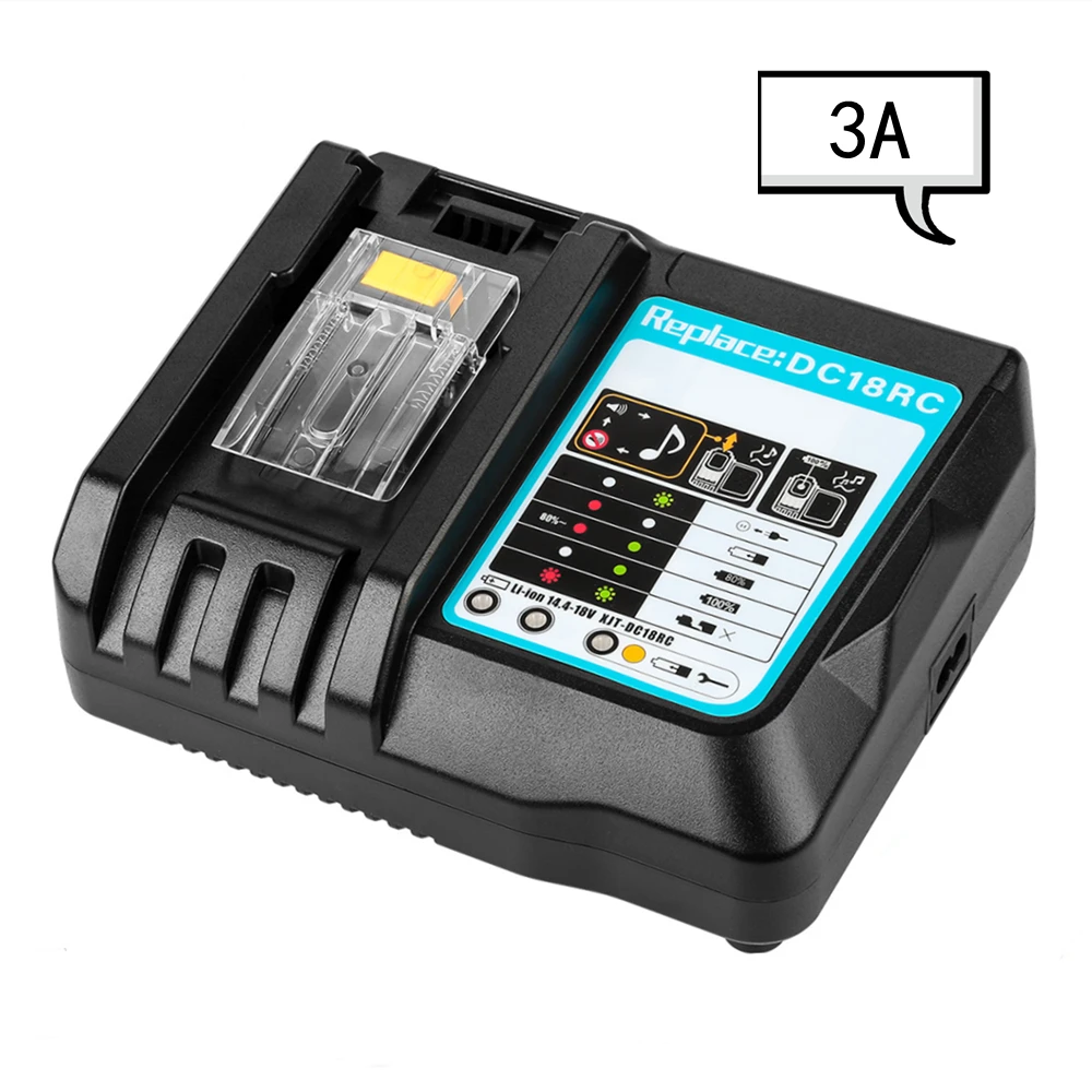 

Factory New 3.0Amp Quick Charger for DC18RC for Makita 14.4V 18V LXT Power Tools BL1430B BL1830B BL1840B BL1850B BL1860B Battery