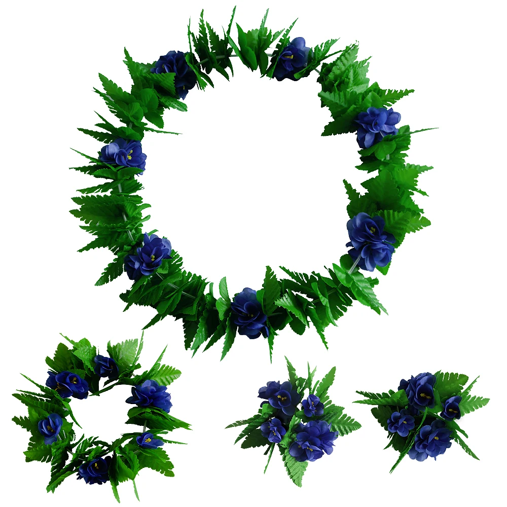 4 шт./компл. декоративные цветы Гавайские lei белые Свадебные украшения fleur artificielle