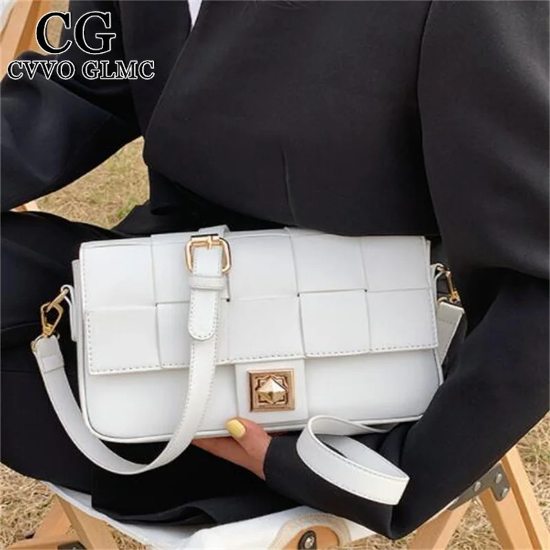

Cvvo Glmc Weave Design Small PU Leather Flap Crossbody Bags for Women 2021 Trend Female Branded Shoulder Handbags and Purses
