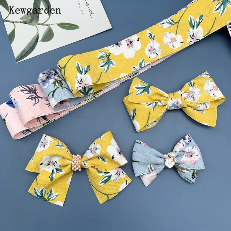 Лента шифоновая с цветочным принтом 40 мм 1-1/2 дюйма 10 ярдов сделай сам атласная