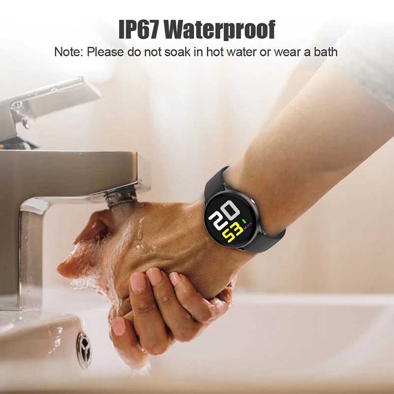 

LIGE 2020 New Full Touch Screen Smart Watch Women Multifunctional Sport Heart Rate Blood Pressure IP67 Waterproof Smartwatch+Box