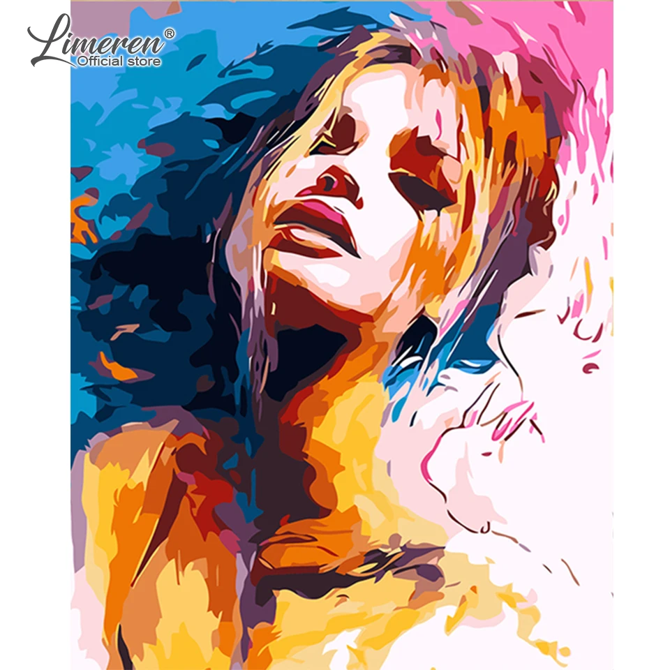 DIY рамка красота леди живопись по номерам красочные настенные художественные