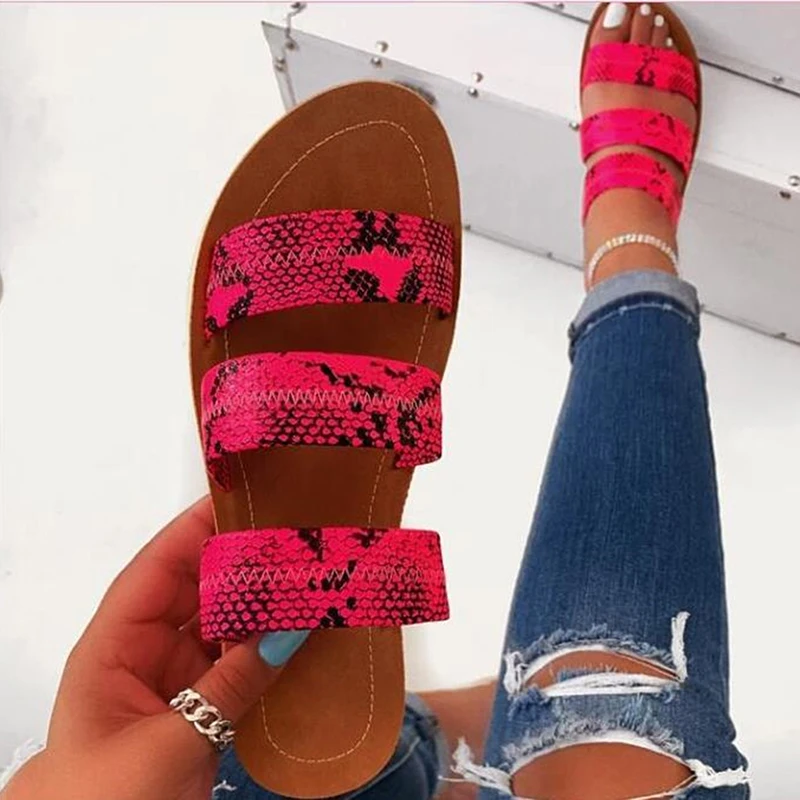 Лидер продаж Женская обувь Летние модные босоножки из змеиной кожи в африканском