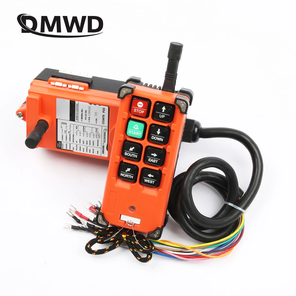 

Wireless industrial universal remote control switches distance for overhead crane switch 6 Channel F21-E1B Blue Orange 868mhz
