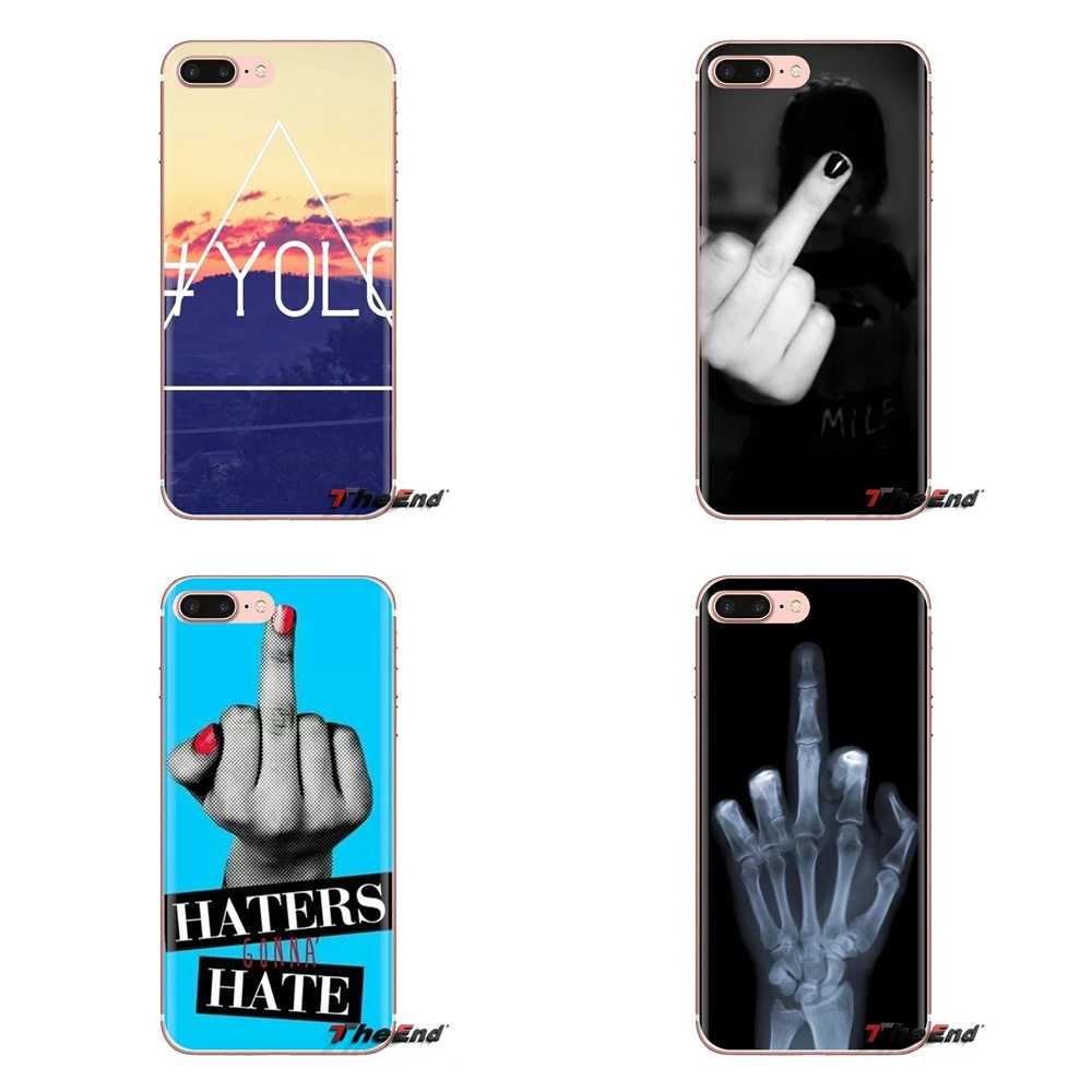 Transparent Soft Cases Covers For Oneplus 3T 5T 6T Nokia 2 3 5 6 8 9 230 3310 2.1 3.1 5.1 7 Plus 2017 2018 funny middle fingers |
